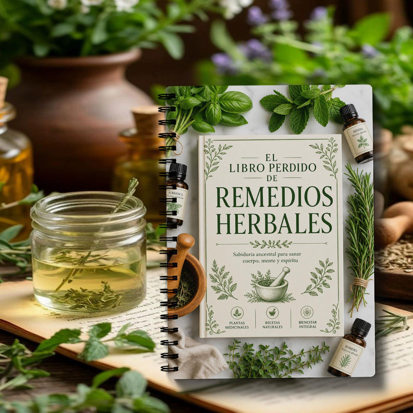 Herbal Wellness Remedy - Zagubiona Księga - Notatnik spiralny z